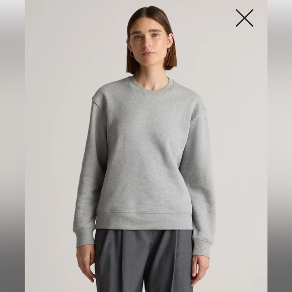 Quince Tops - Quince 100% Organic Cotton Gray Sweatshirt Crewneck Pullover Size M